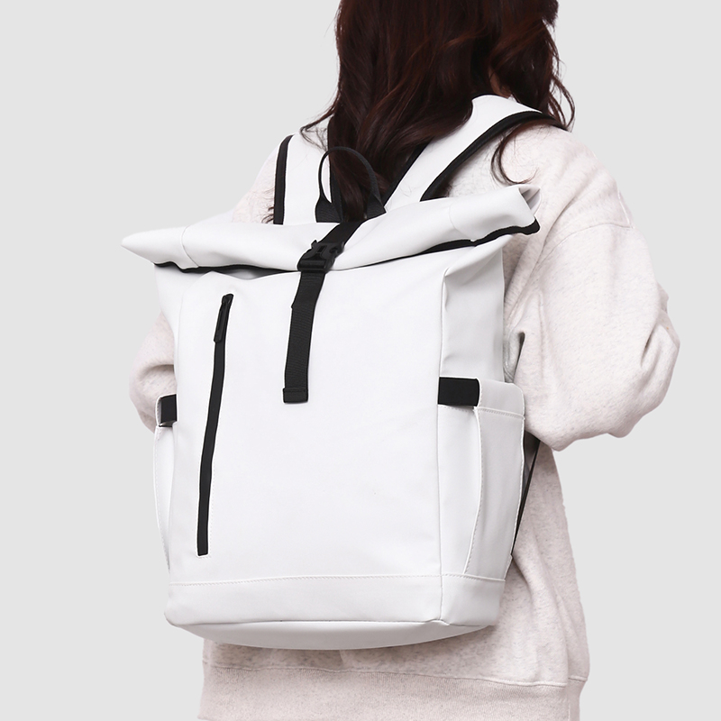 Unisex Trendy Roll Top Laptop Backpack