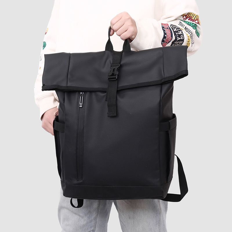 Unisex Trendy Roll Top Laptop Backpack